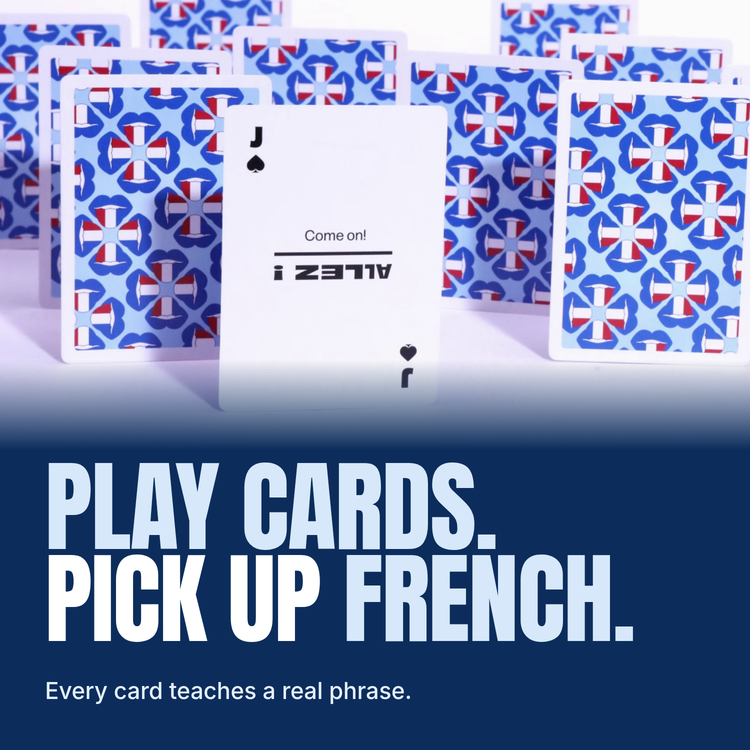 Lingo French playing cards - Play cards. Pick up French.