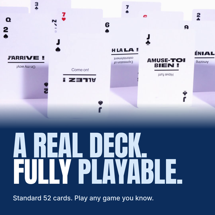 Lingo French playing cards - A real deck. Fully playable.