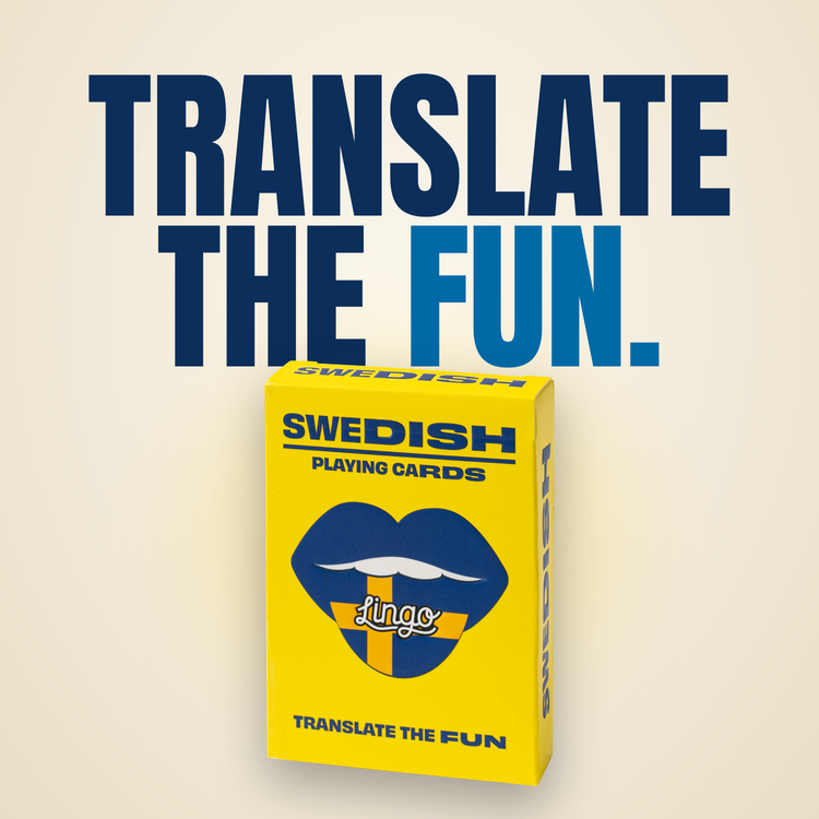 Lingo Swedish playing cards - Translate the fun.