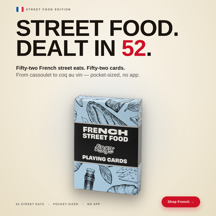 French Street Food – box with a headline introducing the deck