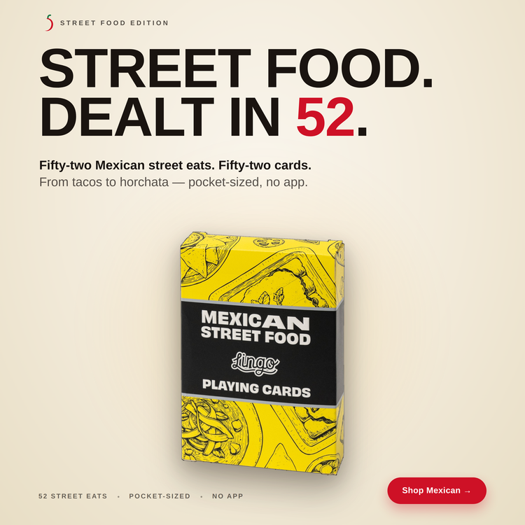 Mexican Street Food – box with a headline introducing the deck