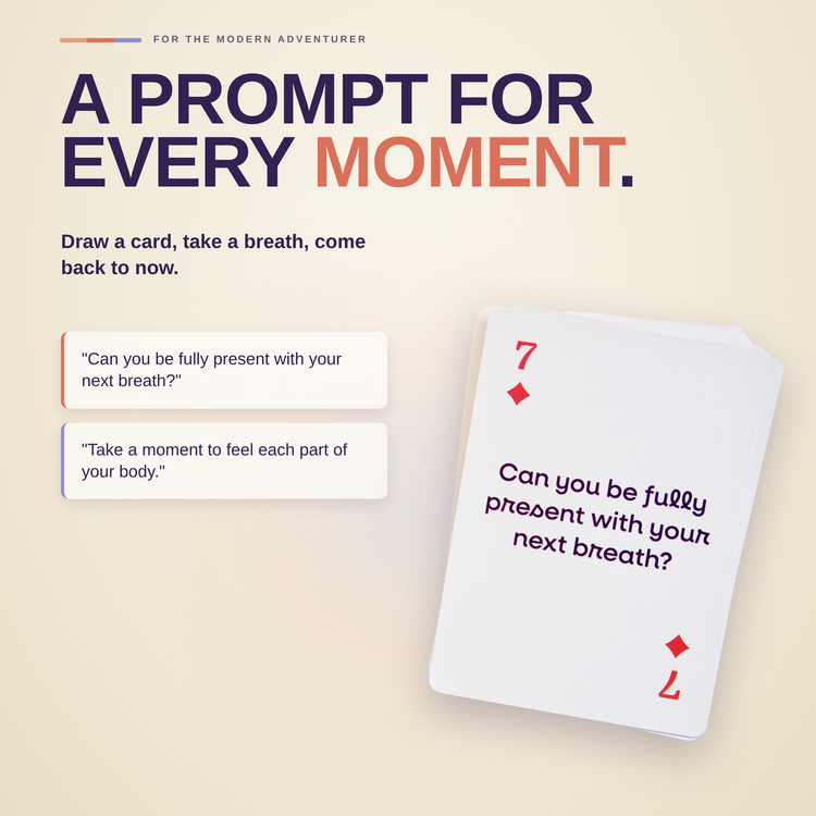 Mindfulness Playing Cards – example cards showing what is inside the deck