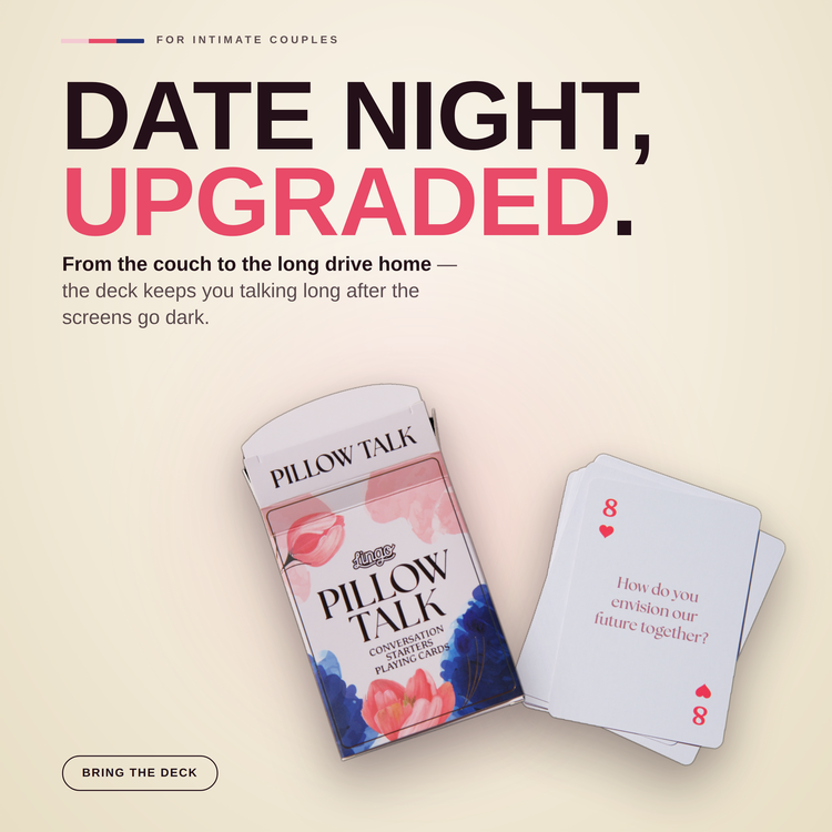 Pillow Talk Playing Cards – cards and box in a lifestyle scene