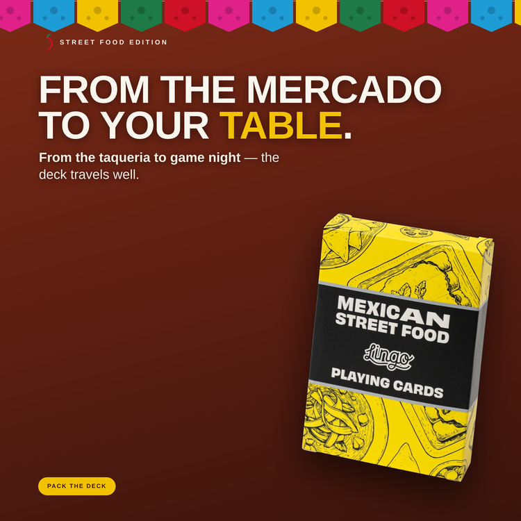 Mexican Street Food – cards and box in a lifestyle scene