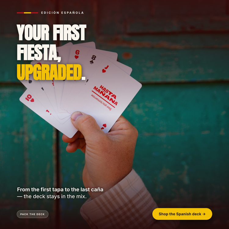 Spanish Lingo Playing Cards – cards and box in a lifestyle scene