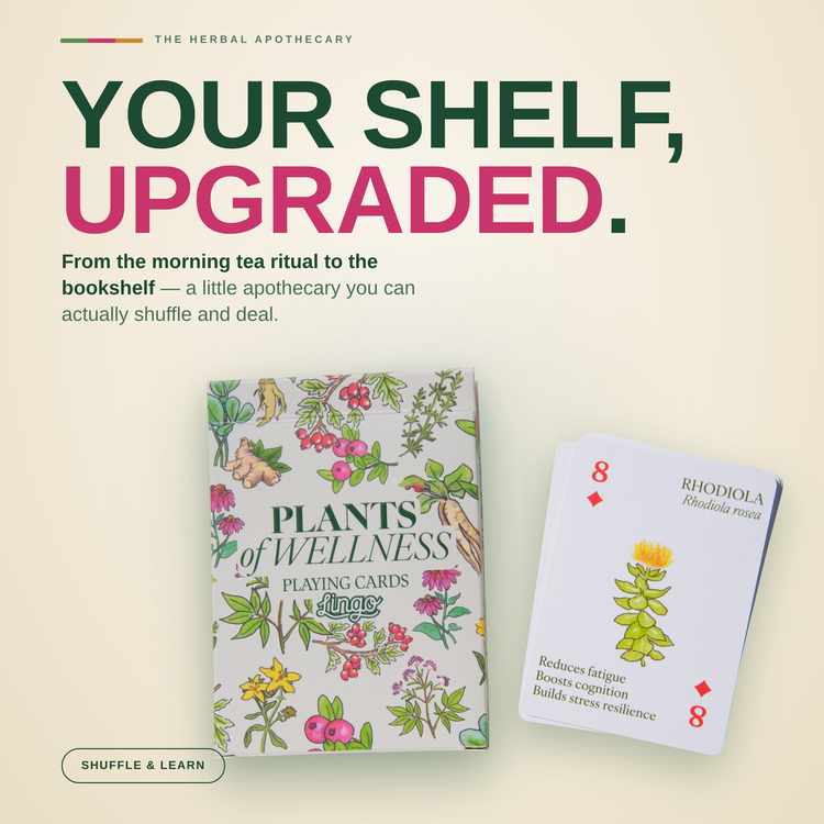 Plants of Wellness Playing Cards – cards and box in a lifestyle scene