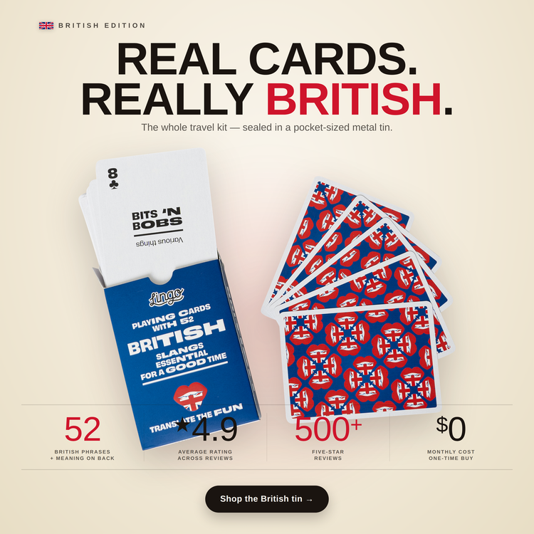 British Travel Tin – box and cards with key facts and star rating