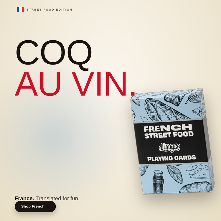 French Street Food – box beside bold headline text