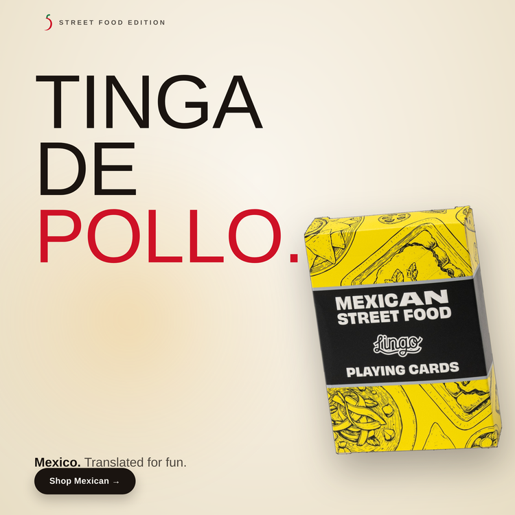 Mexican Street Food – box beside bold headline text