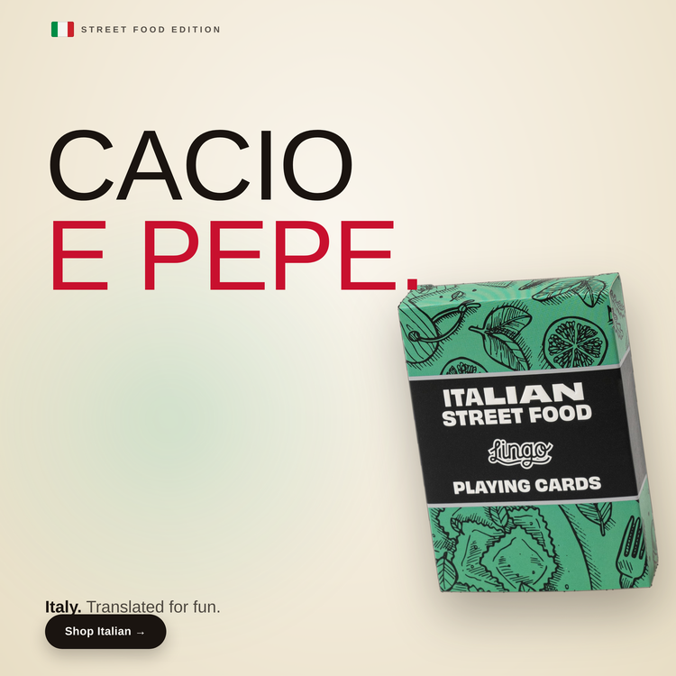 Italian Street Food – box beside bold headline text