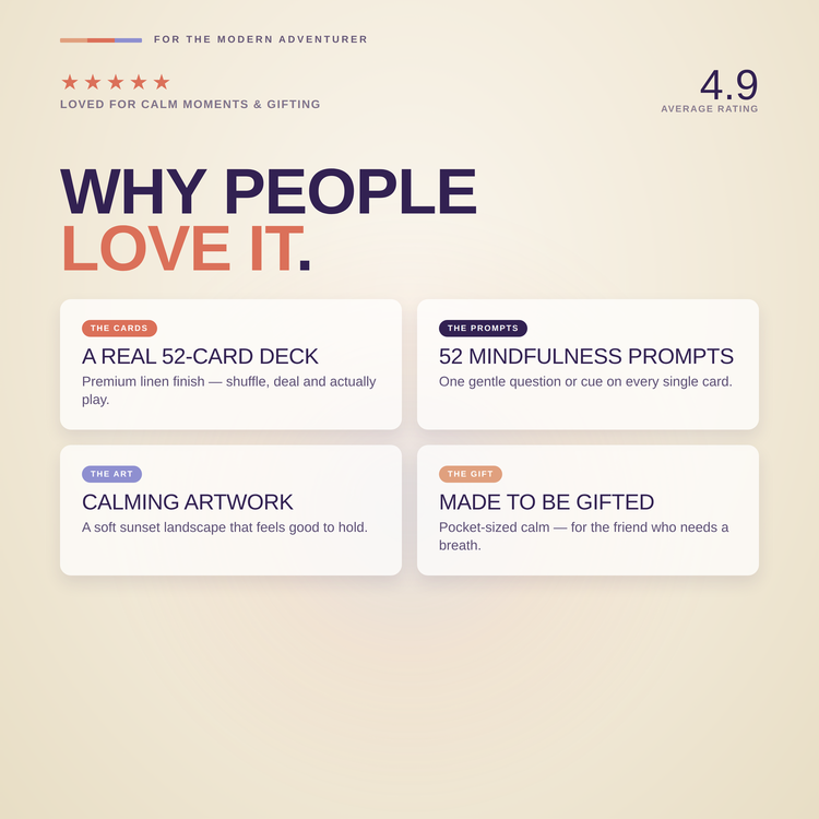 Mindfulness Playing Cards – customer star ratings and reviews