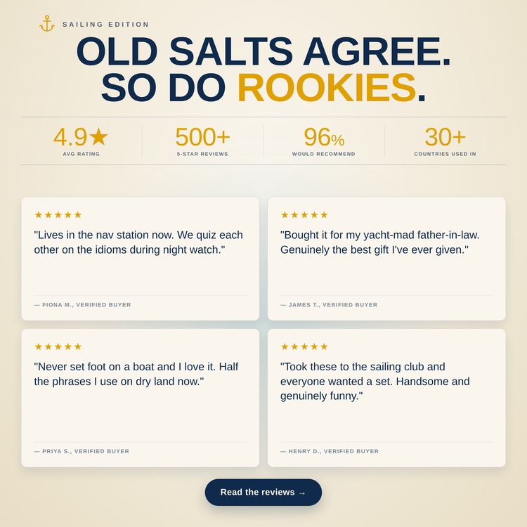 Sailing Lingo Playing Cards – customer star ratings and reviews