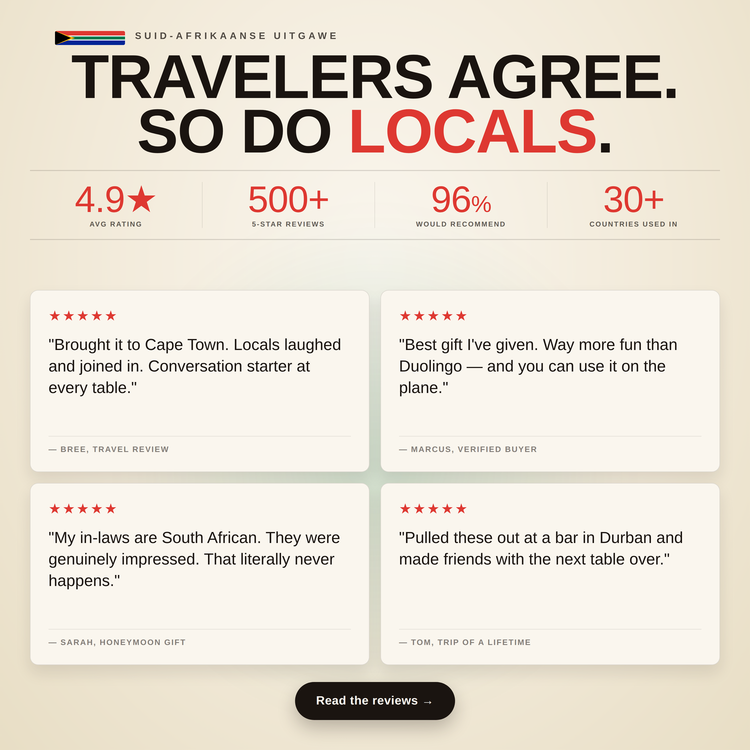 South African Lingo Playing Cards – customer star ratings and reviews