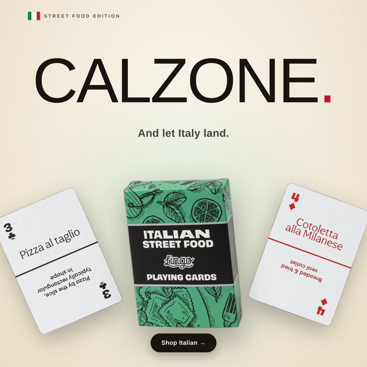 Italian Street Food – box with two example cards
