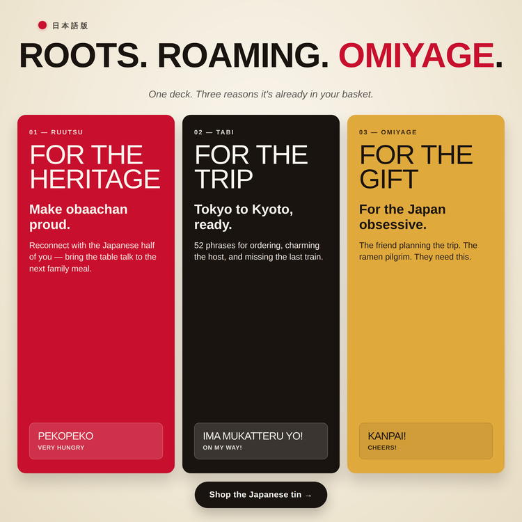 Japanese Travel Tin – gift ideas: for the heritage, for the trip, for the gift