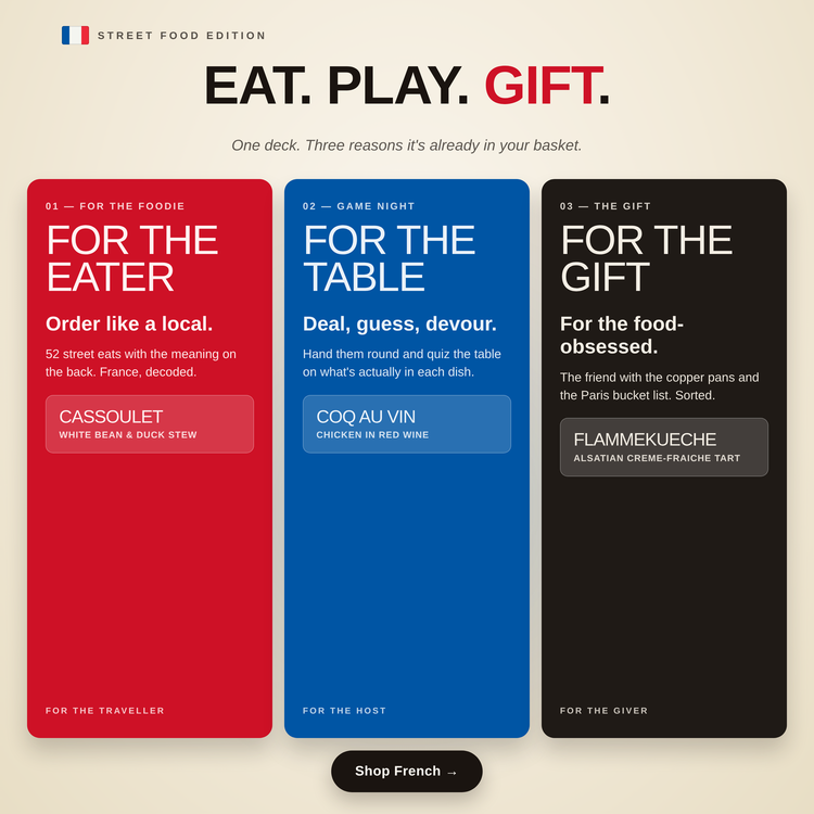 French Street Food – gift and occasion ideas