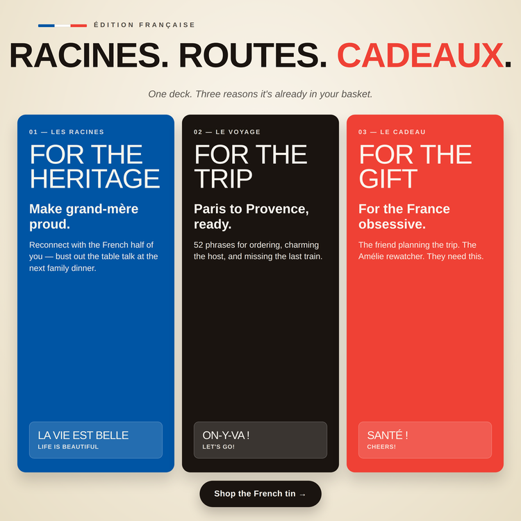French Travel Tin – gift ideas: for the heritage, for the trip, for the gift
