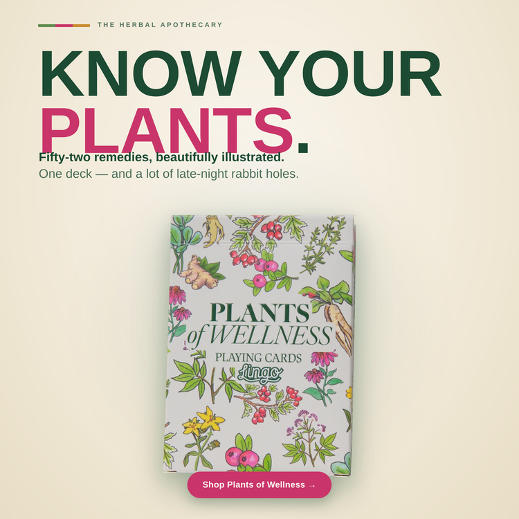 Plants of Wellness Playing Cards – box with a fanned hand of cards