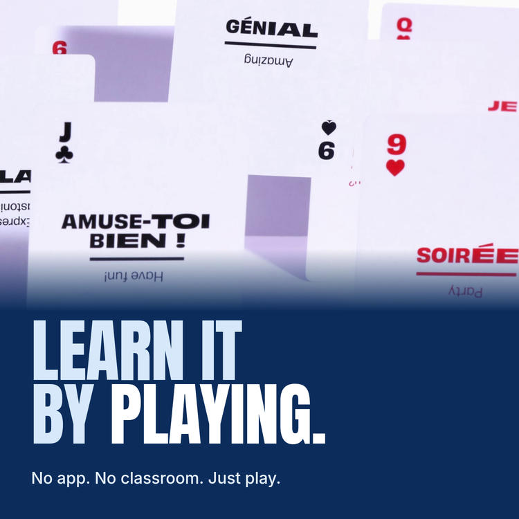 Lingo French playing cards - Learn it by playing.