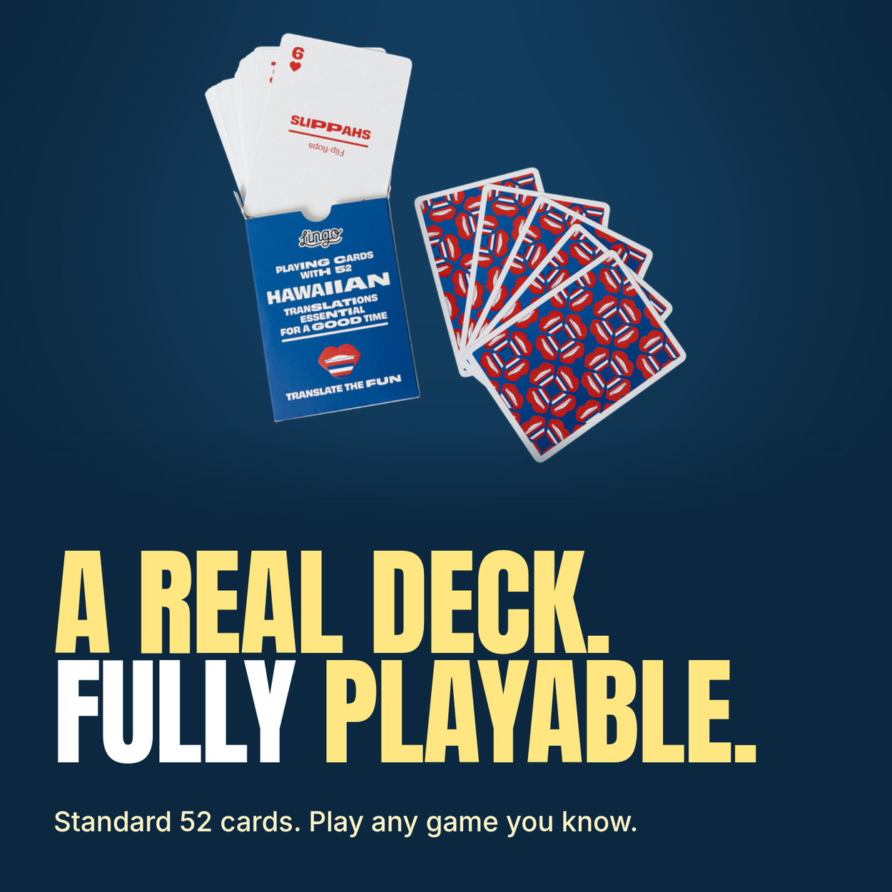 Lingo Hawaiian playing cards - A real deck. Fully playable.