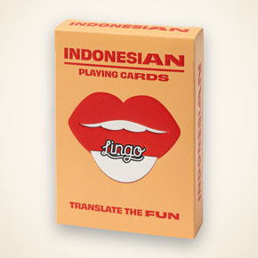 Lingo Indonesian playing cards - Indonesian Lingo Playing Cards box