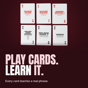 Lingo Indonesian playing cards - Play cards. Learn it.