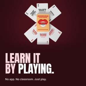 Lingo Indonesian playing cards - Learn it by playing.