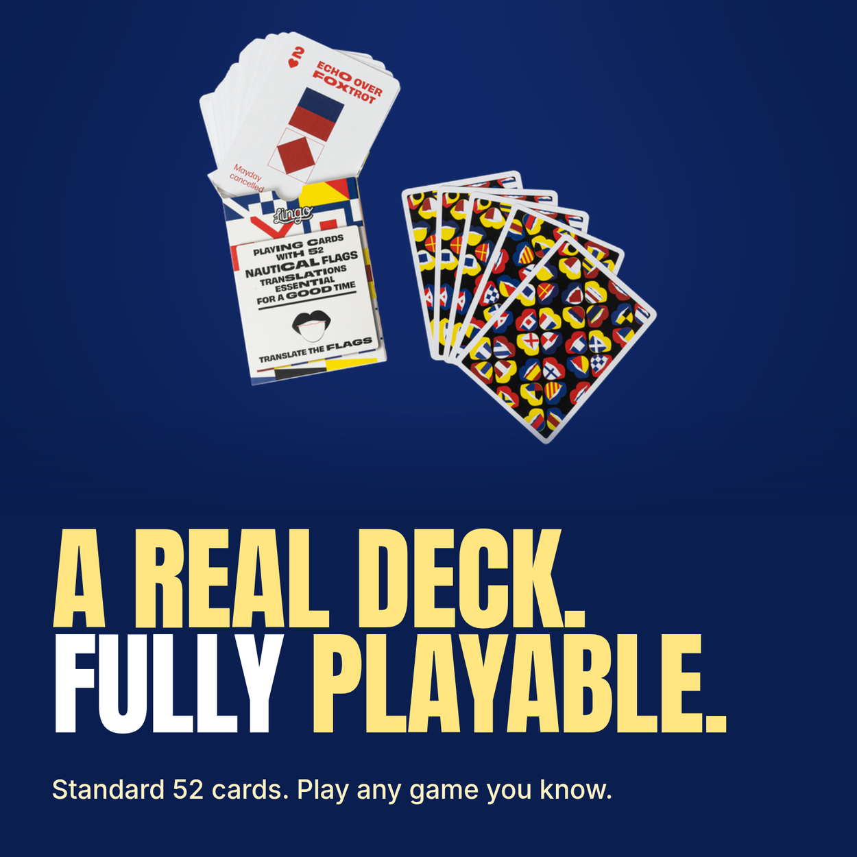 Lingo Nautical playing cards - A real deck. Fully playable.