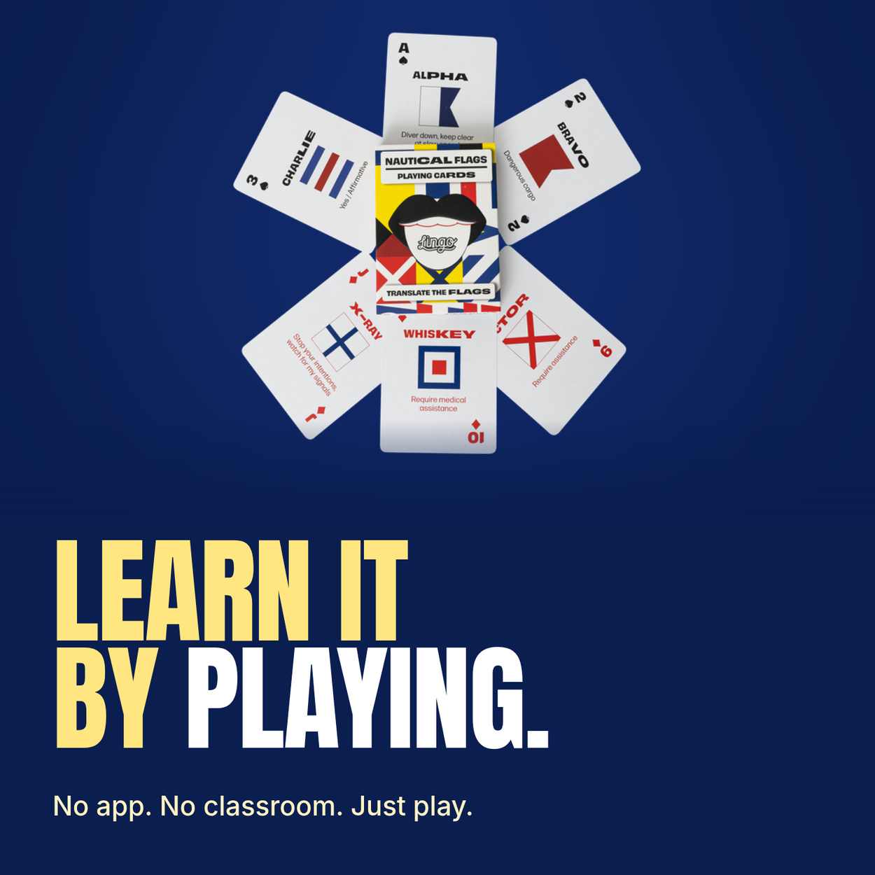 Lingo Nautical playing cards - Learn it by playing.
