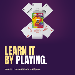 Lingo Sixties playing cards - Learn it by playing.