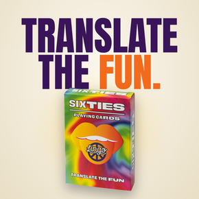 Lingo Sixties playing cards - Translate the fun.
