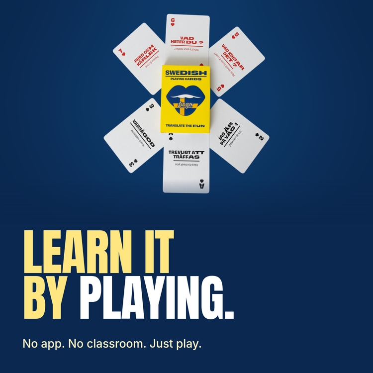 Lingo Swedish playing cards - Learn it by playing.